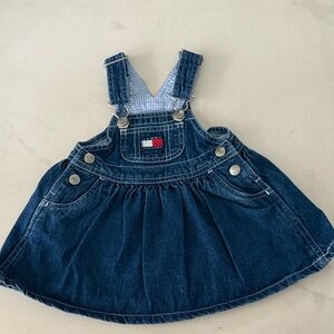 Tommy Hilfiger Kids Blue Denim Skirt Overall: Size 3-6mo